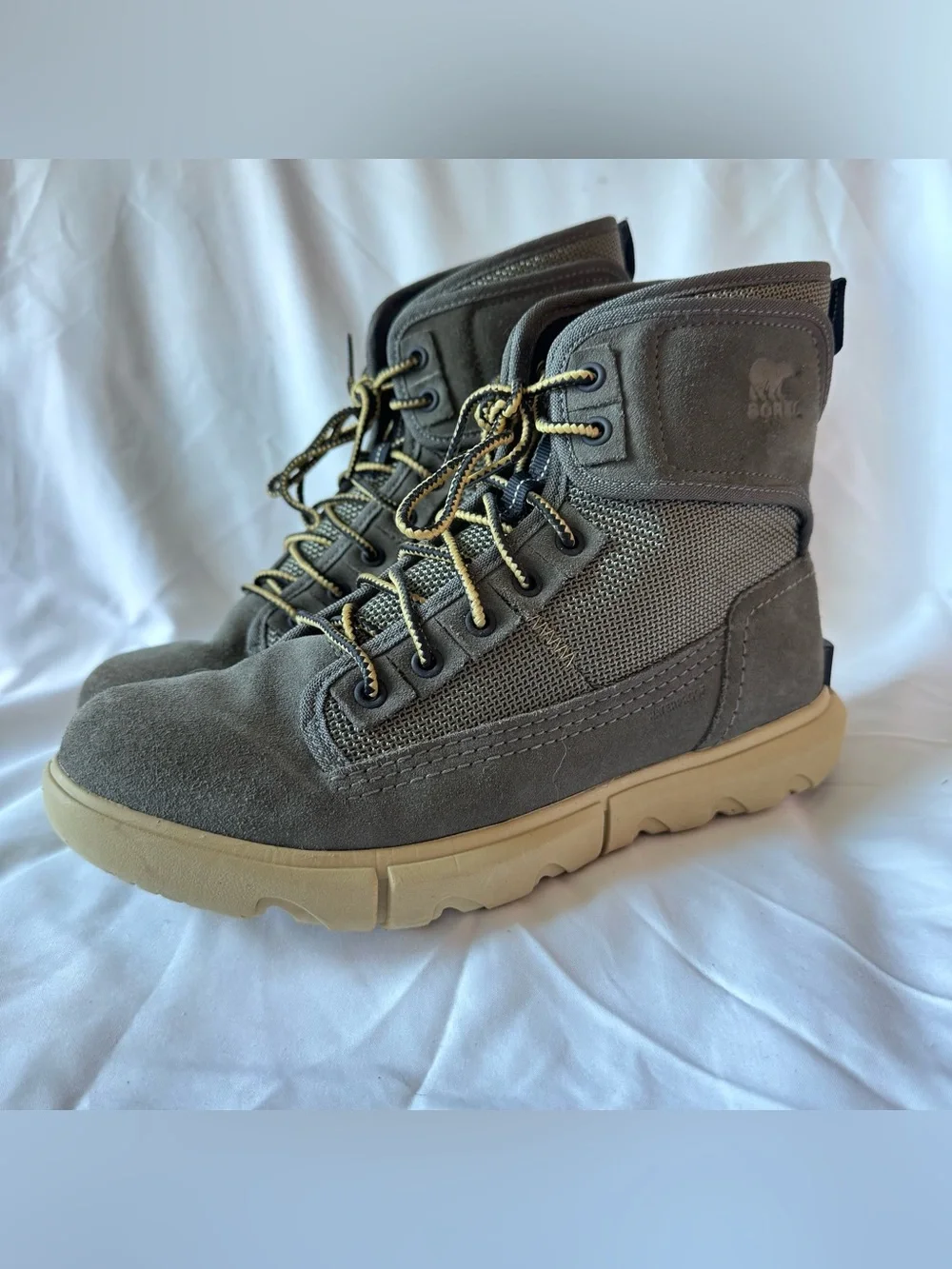 NWOB Sorel Men’s Explorer Mission Waterproof Boots Size 8.5 M Olive Green Hiking